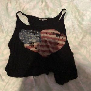 USA heart crop top